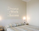 Dreams plus Work equal to Success Quotes Wall Decal Motivational Vinyl Art Stickers